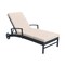 Armen Living Vida Outdoor Wicker Lounge Chair with Water Resistant Beige Fabric Cushion LCVILOBE - alternate 1
